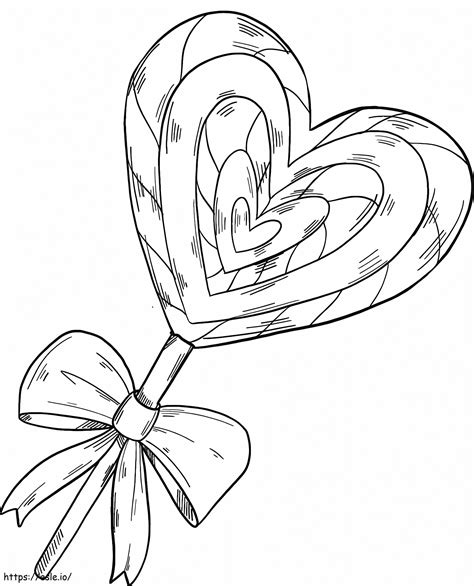 Heart Lollipop Coloring Pages