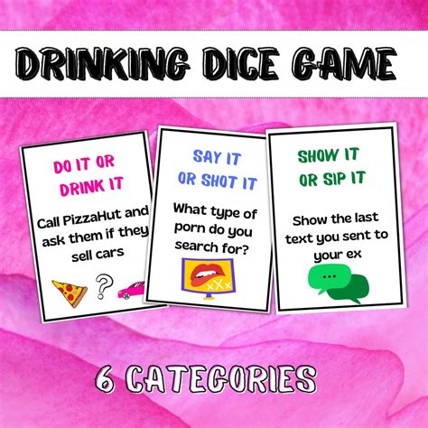 Printable Drinking Game Cards,party Game,ladies Night,printable,adult ...