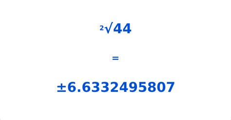 What is the Square Root of 44? Information and Calculator