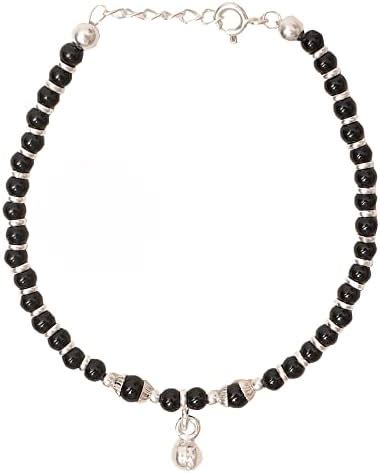 Black Silver BIS Hallmarked 925 Pure Silver Black Crystals Nazariya ...