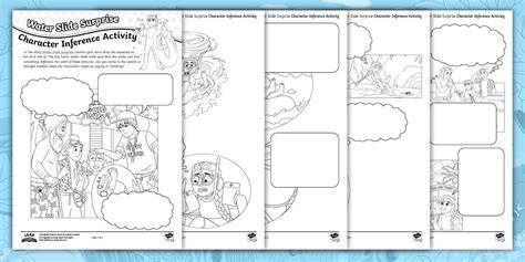 Water Slide Surprise Character Inference Activity