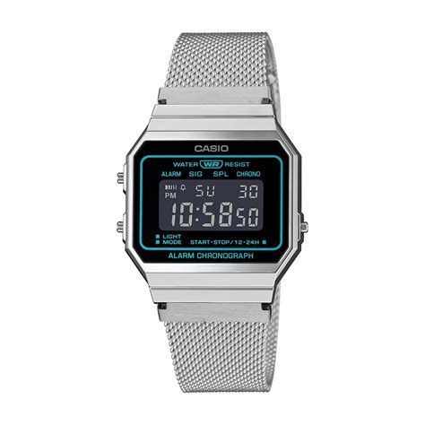 Casio Unisex Stainless Steel Digital Silver Dial Watch-A700Wems-1Bdf ...