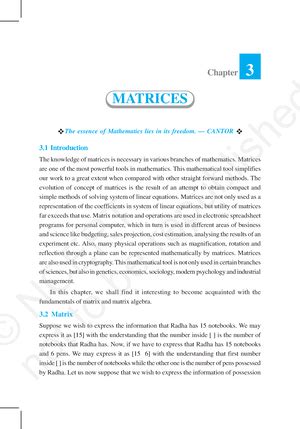 Mathematics 1 - ####### There is no permanent place in the world for ...