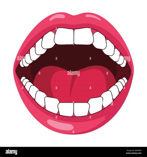 Mouth disease icon cartoon vector. Sore throat with uvula irritation ...