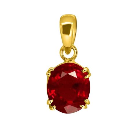 Raviour Lifestyle Ruby manak manik Gemstone Pendant for Astrological ...