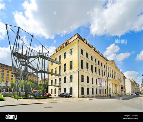Dresden City Museum in the Landhaus building, with a fire escape, Dresden, Sachsen, Dresden ...