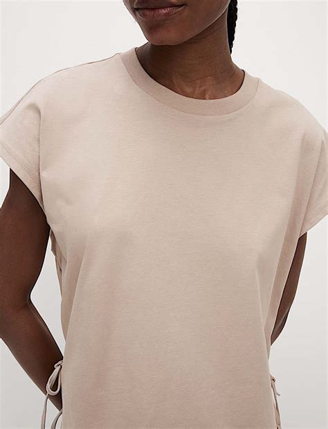 Buy Pure Cotton Side Tie Jersey T-Shirt at Marks & Spencer