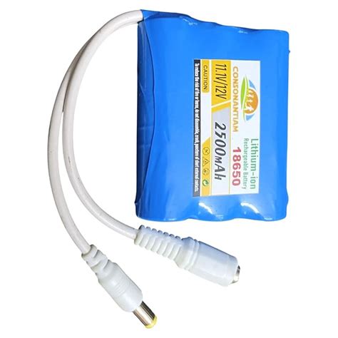 CONSONANTIAM 2500mah 18650 Li-ion Battery Pack for led Bulb DIY ...