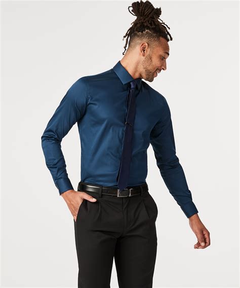 Navy Blue Dress Shirts For Men