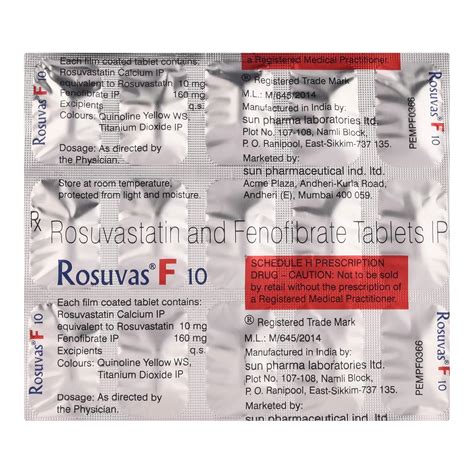 Rosuvas F 10 - Strip of 15 Tablets : Amazon.in: Health & Personal Care