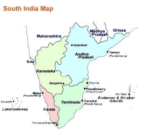 South India District Map at Ronda Guzman blog
