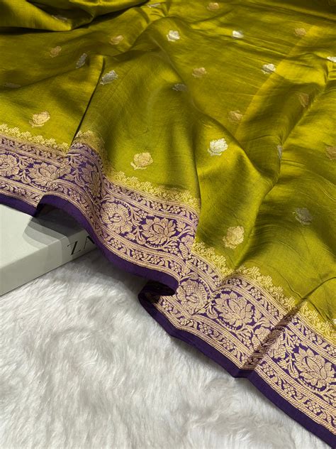Sky Blue Pure Katan Silk Saree with Meenakari & Paithani Pallu | ZP09 ...
