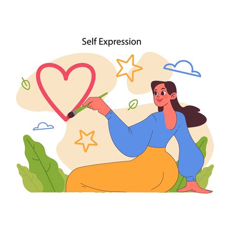 Self expression concept. Flat vector illustration 41176146 Vector Art ...