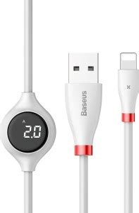 Baseus Lightning Cable 1 m Big Eye Digital Display Data Charging Cable ...