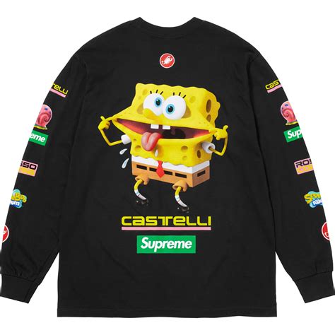 Supreme x SpongeBob SquarePants Castelli Racing L/S Tee "Black ...