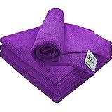 SOFTSPUN Microfiber Cloth 4 pcs 40x40 cms 340 GSM Blue Thick Lint ...