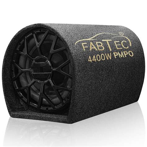 FABTEC 8 Inch Grey Bass Tube for Car, Premium Subwoofer with Inbuilt ...