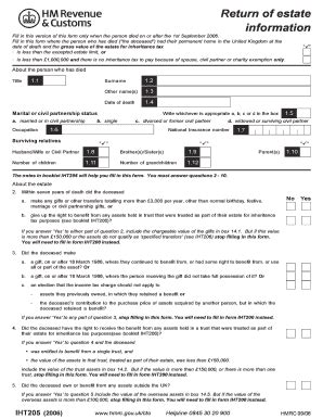 Iht205 Pdf - Fill and Sign Printable Template Online