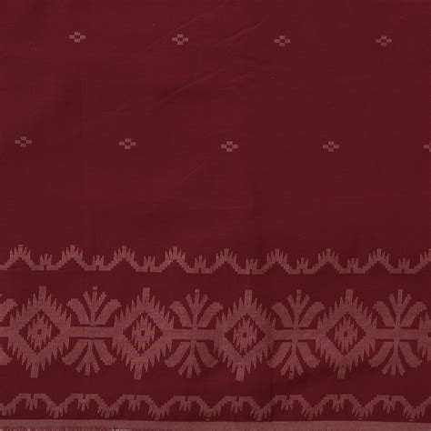 Pure Cotton Handloom Jamdani Maroon with Peach Butti And Border Design ...
