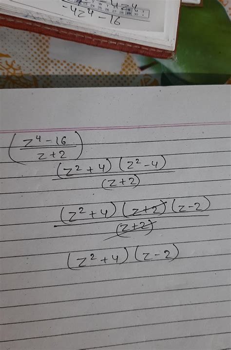 Simplify-(z^4-16)÷(z+2) - Brainly.in