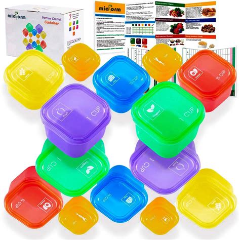 Miaform Portion Control Container And Food Plan Labeled 14 Pcs ...