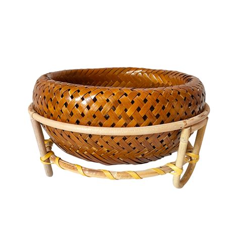 Farfi Bamboo Basket High Load Bearing Leak-proof Fall-resistant Stable Base Fixing Band 13/17 ...