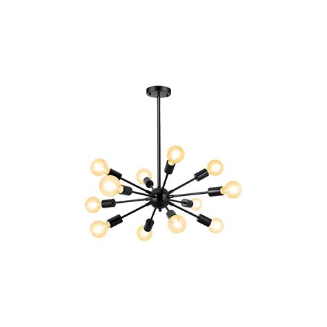 Buy SineRise Black Sputnik Chandelier, 12 Lights Modern Pendant ...