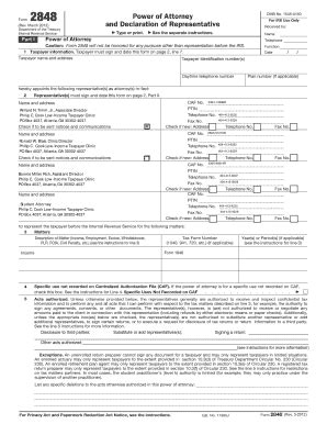 Fillable Online law gsu Power of Attorney Form 2848.pdf Fax Email Print ...