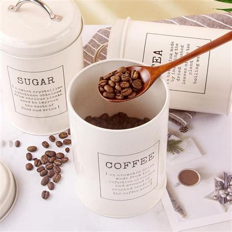 Swap International 3x Kitchen Storage Jar Tea Coffee Sugar Canisters ...