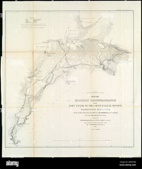 Map of military reconnaissance from Fort Taylor to the Coeur d'Alene ...