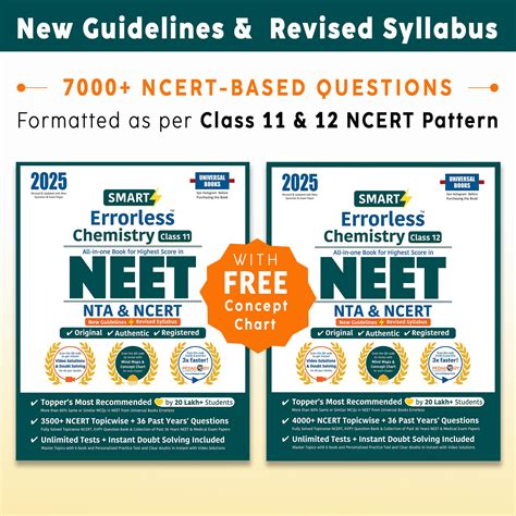 Buy Smart Errorless Chemistry NEET Class 11 & 12 (2025) - NCERT Based ...