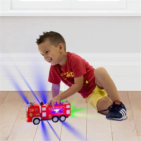Buy Electric Fire Truck Kids Toy - with Bright Flashing 4D Lights ...