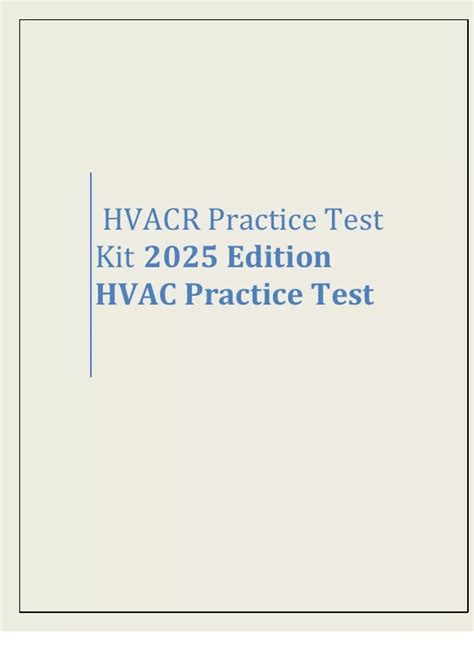 HVACR Practice Test Kit 2025 Edition HVAC Practice Test - HVACR ...