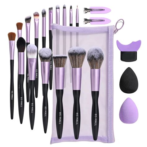 BS-MALL Makeup Brushes 16 pcs Makeup Tools Kit Premium Synthetic Powder ...