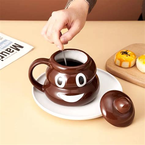Unique 3D Poop Mug with Lid Online in India