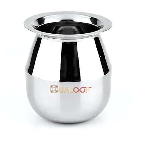 Buy GALOOF 500 ml Stainless Steel Long Neck Parsi Lota Glass for ...