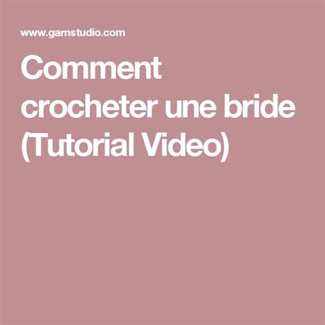 Image result for Crochet Point de Bride Tutorial