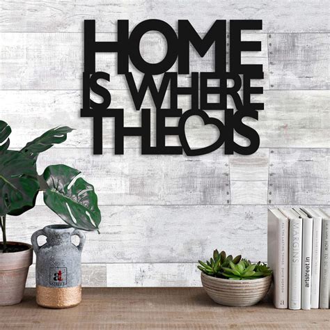 Art Street Home Love Theme Wall Plaque MDF Cutout Painted Wall Sign for ...
