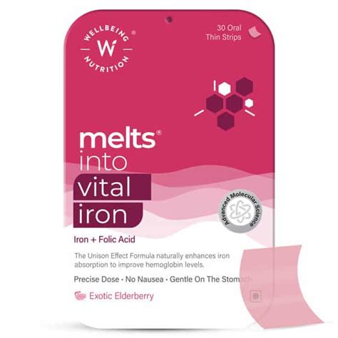 Buy WELLBEING NUTRITION MELTS VITAL IRON PLANT BASED IRON AND FOLIC ...