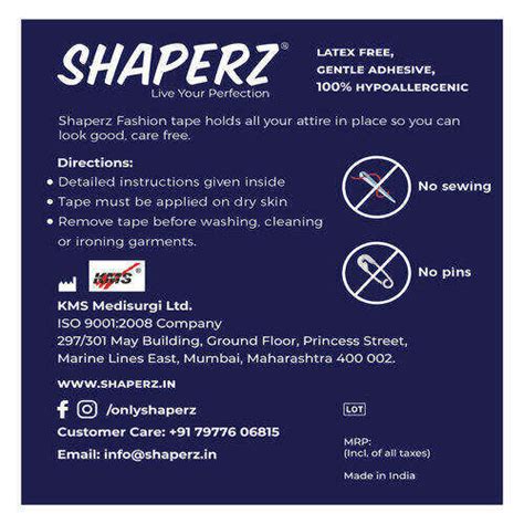 Buy Shaperz Double Sided Fashion Tape for Clothes and Body