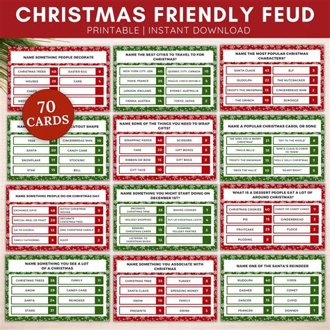 Christmas friendly feud game printable christmas family feud quiz ...