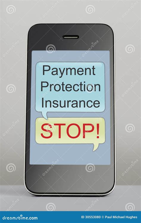Payment Protection Insurance Claim Spam Text Message Stock Photo ...