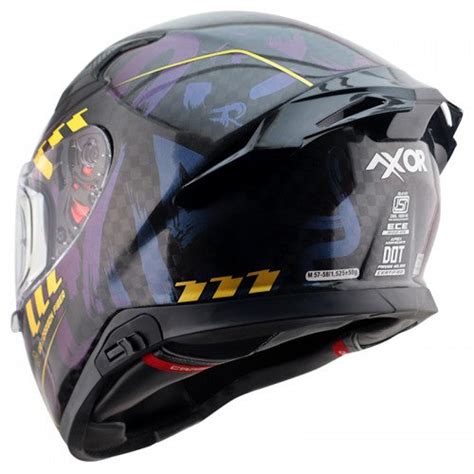 AXOR Apex Carbon Big Checks Gloss Neon Yellow Helmet– Moto Central