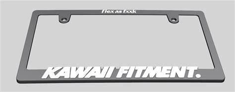 KAWAII FITMENT. license frame White | KAWAII FITMENT.