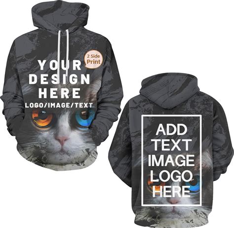 Amazon.com: Custom Hoodie with Designs Custom Sweatshirts for Men Women ...