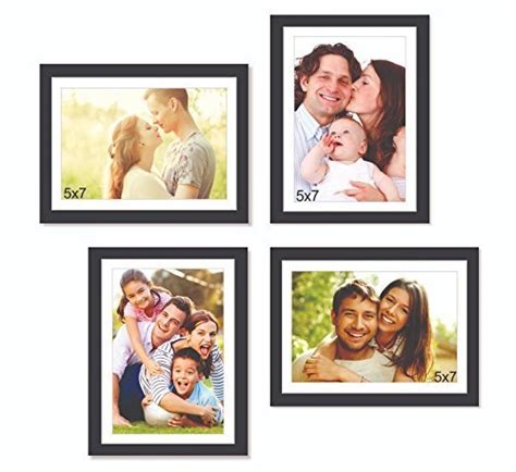Paper Plane Design Wall Collage Photo Frame Timeline (Black) - Set of 4 ...