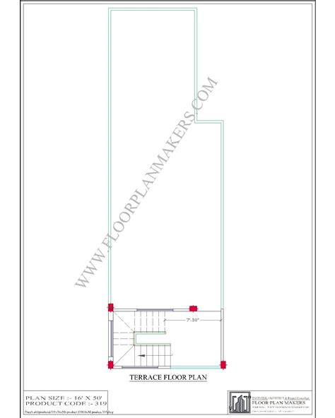 16×50 Terrace Floor Plan – Floor Plan Maker's