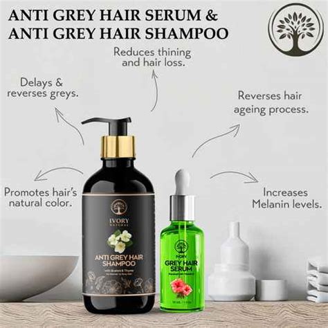 Buy Grey Hair Combo - Serum & Shampoo Organic - For Early Greying