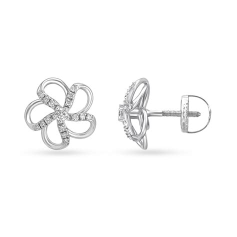 Petite White Gold Stud Earrings