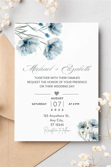 Wedding Invitation Wording Together with Their Families Template in ...